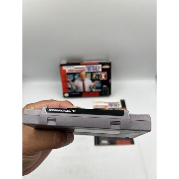 John Madden Football 93 - SNES CIB Manual Tested - Picture 2 of 14